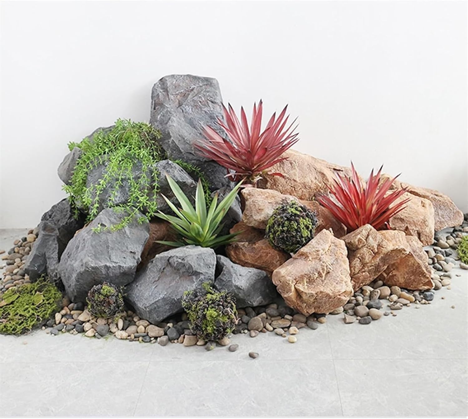 Landscape Rock Faux Rock Cover,Well Covers For Yard Decorative,Realistic Natural Texture,Artificial Landscape Enclosure Stone, PU Foam Fake Rocks For Landscaping Yard Décor, Well Covers For Yard(Gray,