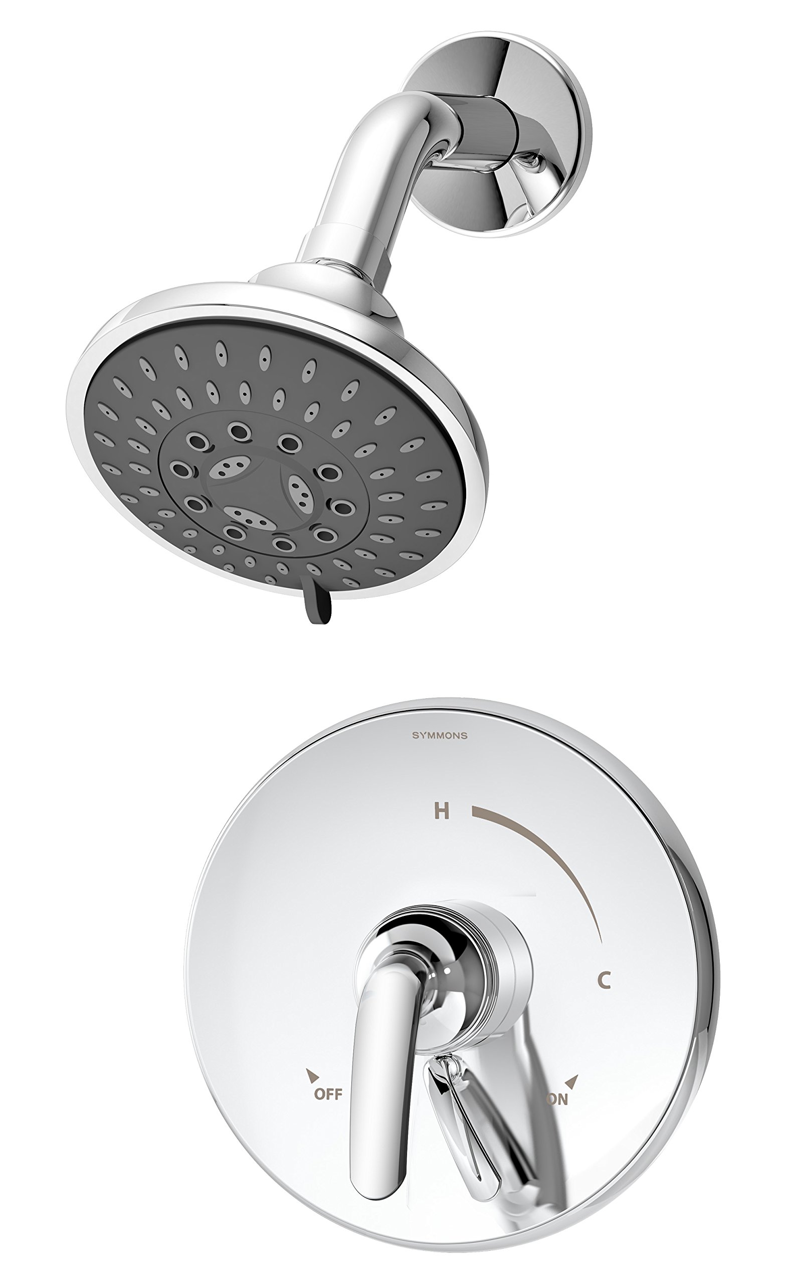 Symmons S-5501-1.5-TRM Elm Single Handle 5-Spray Shower Trim with Secondary Volume Control in Polished Chrome - 1.5 GPM (Valve Not Included)