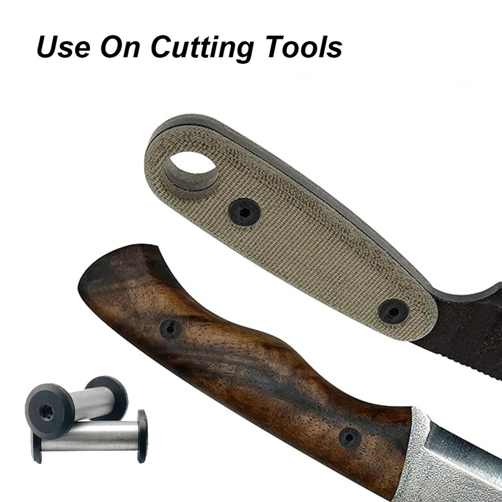 10 unidades de espárragos de mango de cuchillo, remaches, tuerca, tornillo, fijaciones (M4*19)