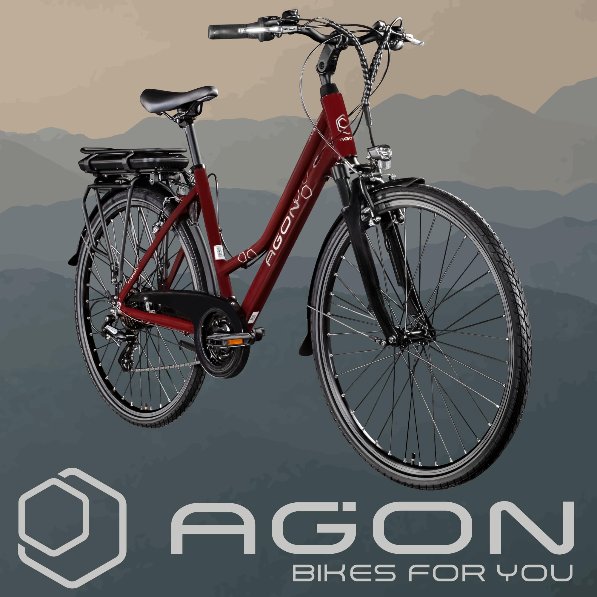 AGON Avesa E-Bike Trekkingrad Pedelec Damen Nabenmotor 21 Gang