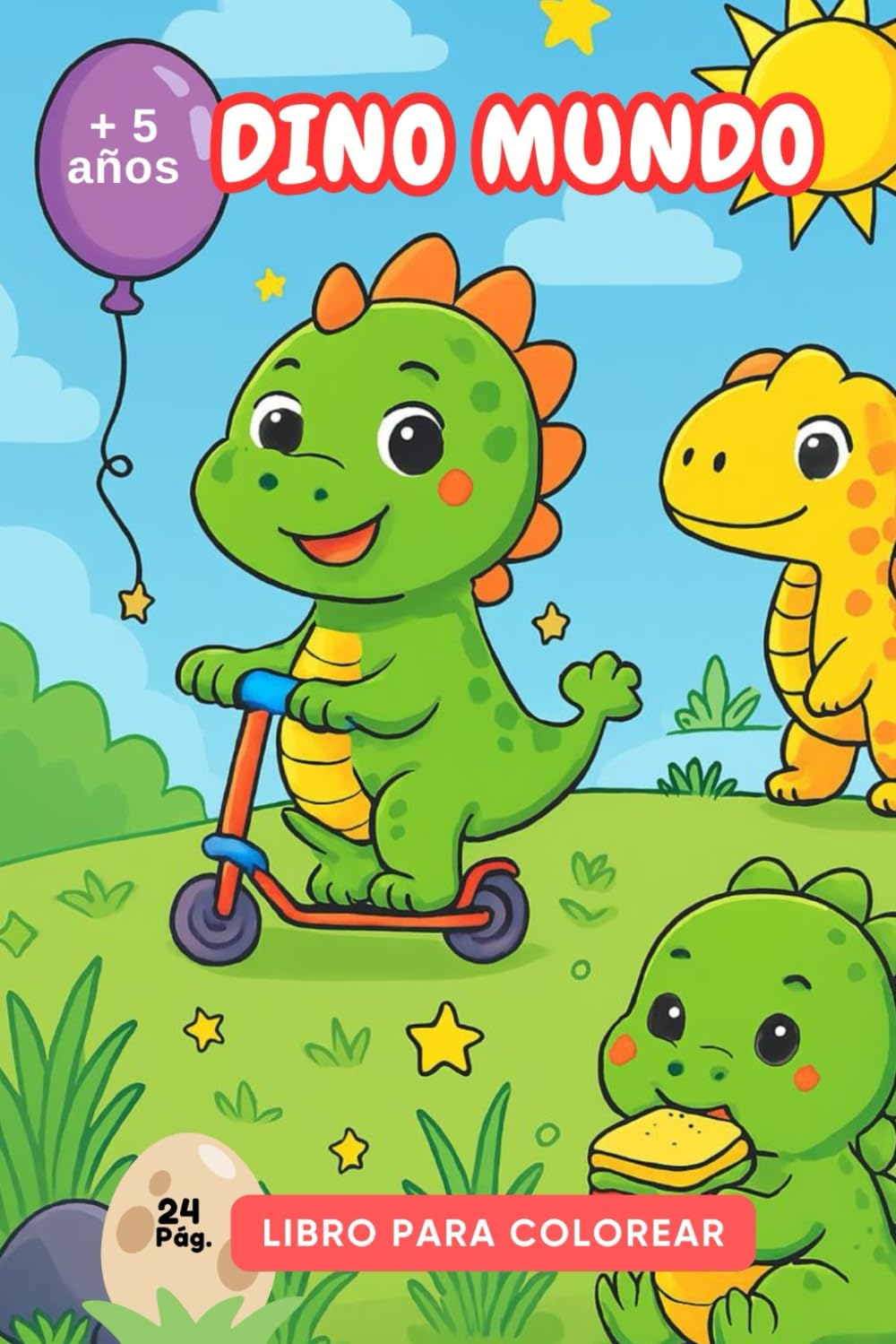 DINO MUNDO: Libro para colorear