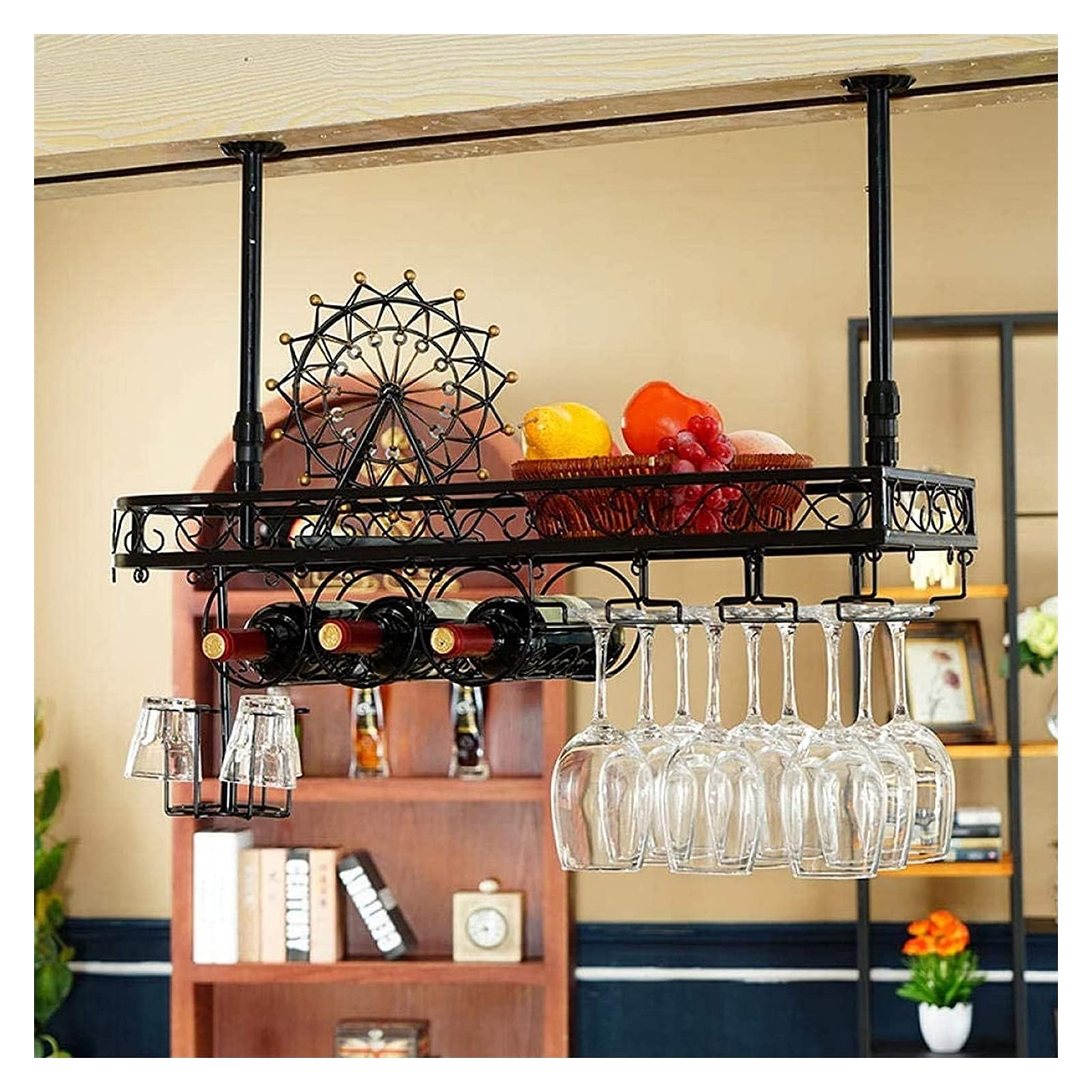 Étagère murale en métal et plafond pour bar de cuisine