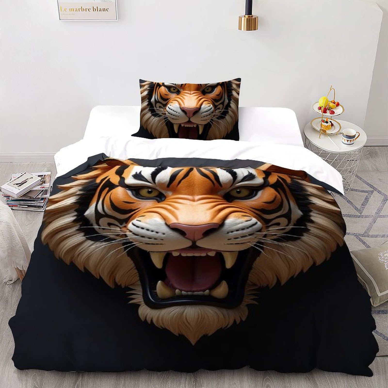 Housse de couette animaux 135x200cm pour décorer une chambre de fille