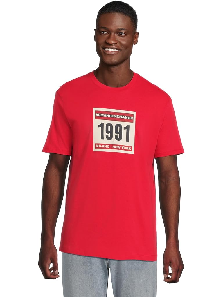 Red Armani Exchange 1991 Graphic T-shirt