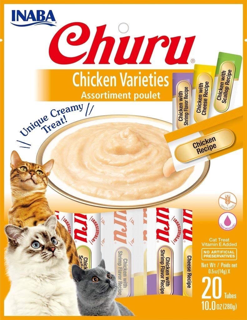 INABAChuru Chicken Varieties Bag 20 Tubes