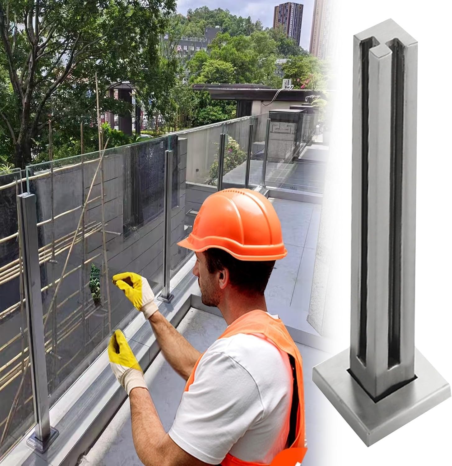 Balaustrada de vidrio de alta gama con paneles templados y estética limpia para cubiertas