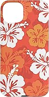 Vista 9 de Carcasa para iPhone 17 con diseño de flores hawaianas tropicales de hibisco naranja Y2K