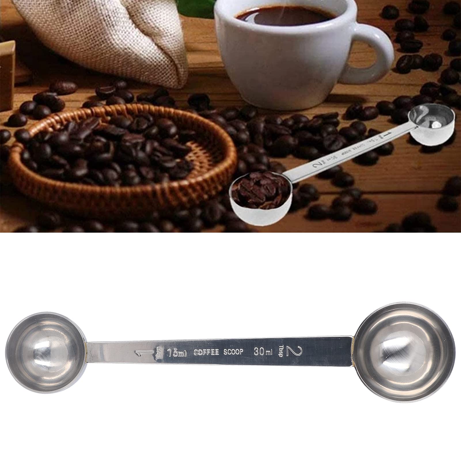 Cuillère à Mesurer Double Face En Acier Inoxydable - Pour Café, Thé, Épices, Outil De Cuisine De Précision