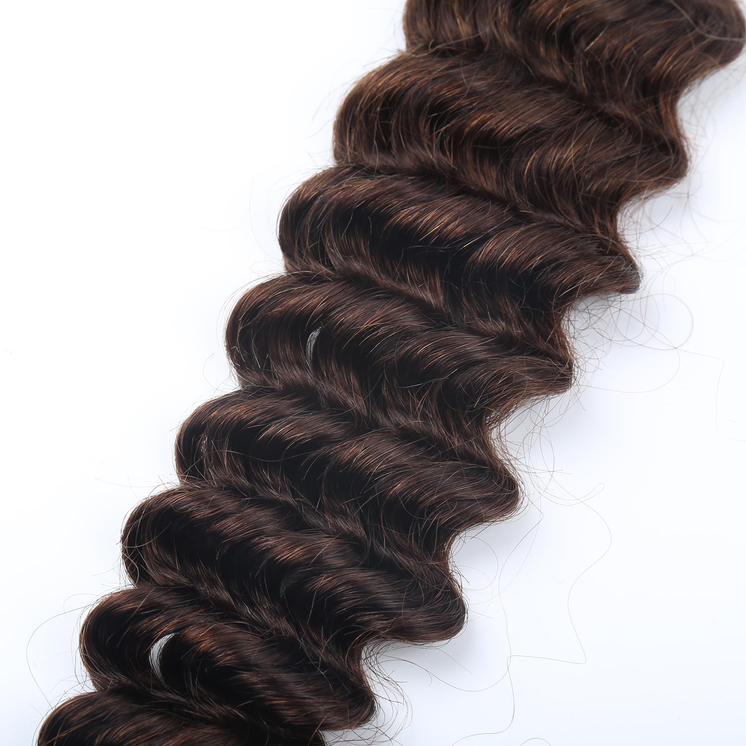 Deep Wave Bulk Human Hair Braiding Hair 22inch Brazilian Unprocessed Virgin Human Hair for Women #4 100g/Pack - Image 3