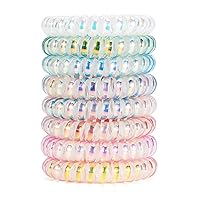 Vista 28 de Lazos para el cabello en espiral para soportes gruesos para cola de caballo (paño marino, 12 piezas) – sin arrugas para todo tipo de cabello