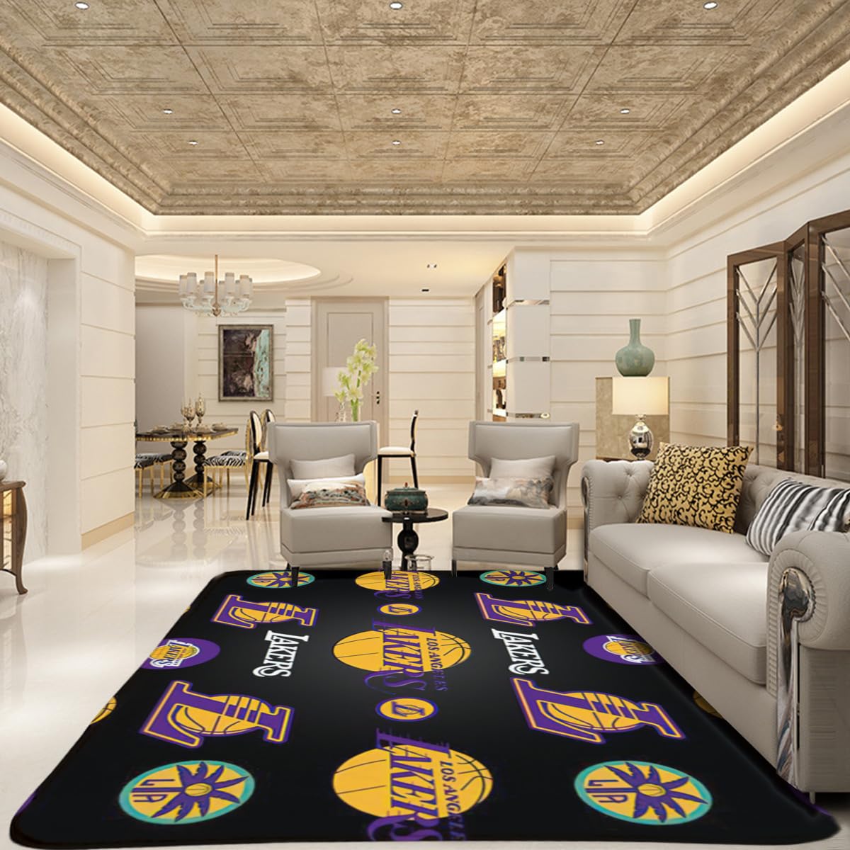 ☆新品☆ NBA レイカーズ lakers ラグ インテリア 絨毯 バスケ 【公式