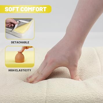 Custom Window Seat Cushions Indoor All Season, Bench Cushions for Indoor Furniture Removable/Washable, Non-Slip Waterproof Cat Scratch Bay Window Cushion.