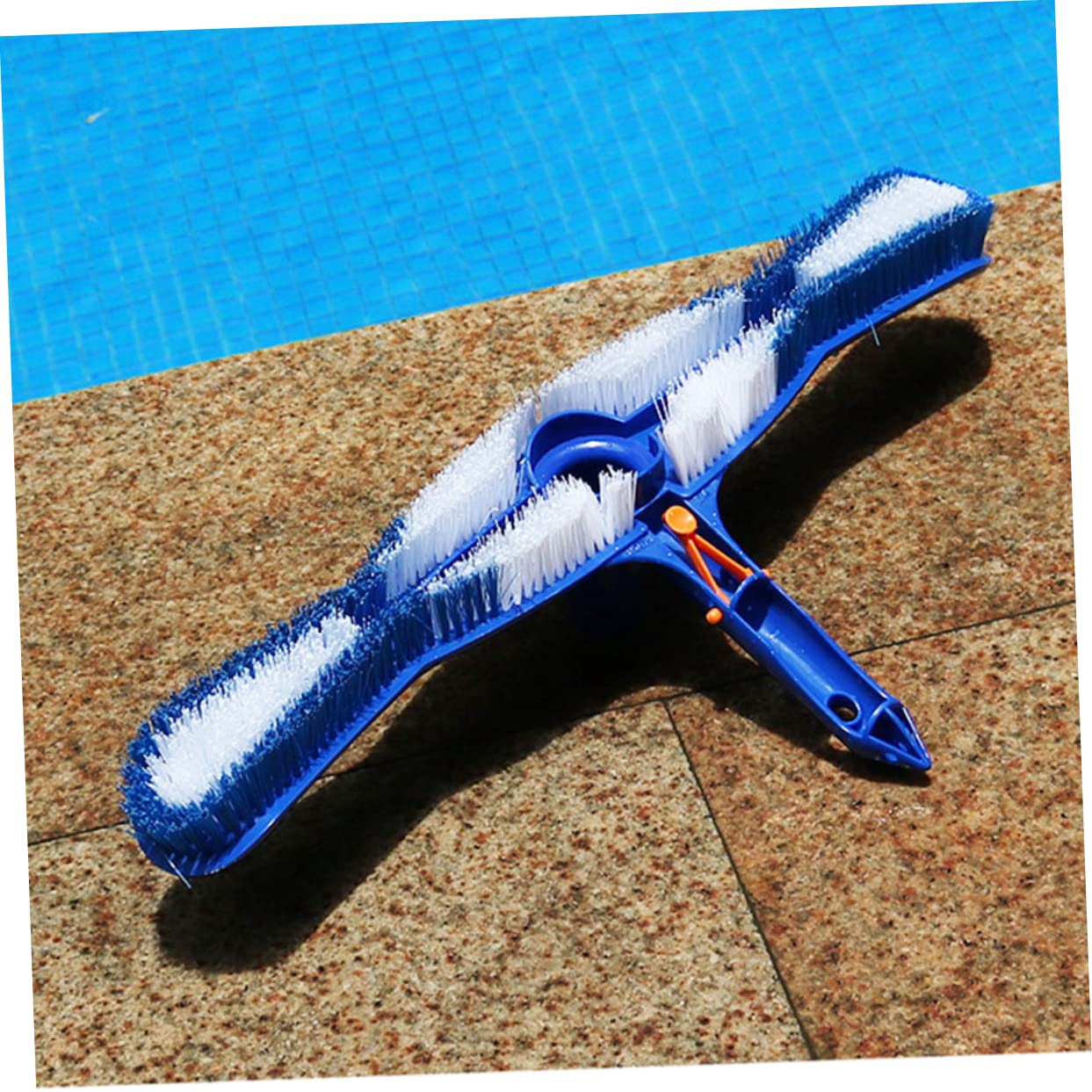 Brosse de Nettoyage Robuste pour Piscine 20 Pouces en Plastique et Aluminium, Brosse Murale et Sol pour Balayage Humide ou Sec en Intérieur et Extérieur