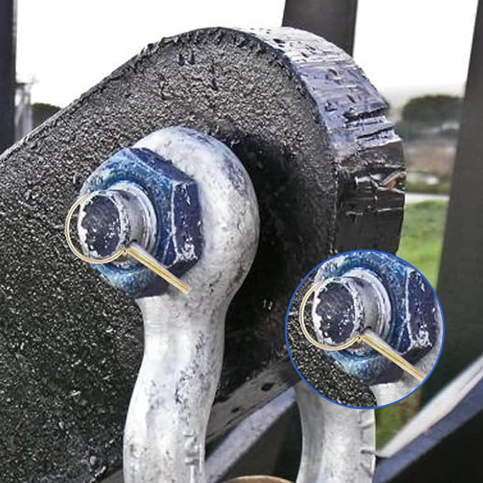 Coppiglie Ad Anello Con Molla - 10 Pezzi 4,5x40mm Per Rimorchi E Attrezzi Agricoli (Giallo) - Foto 8