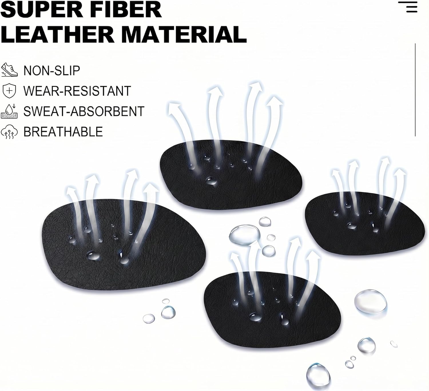 Shoe Heel Repair, 4 Pairs Adhesive Inside Shoe Heel Patch Pad for Sneaker Holes