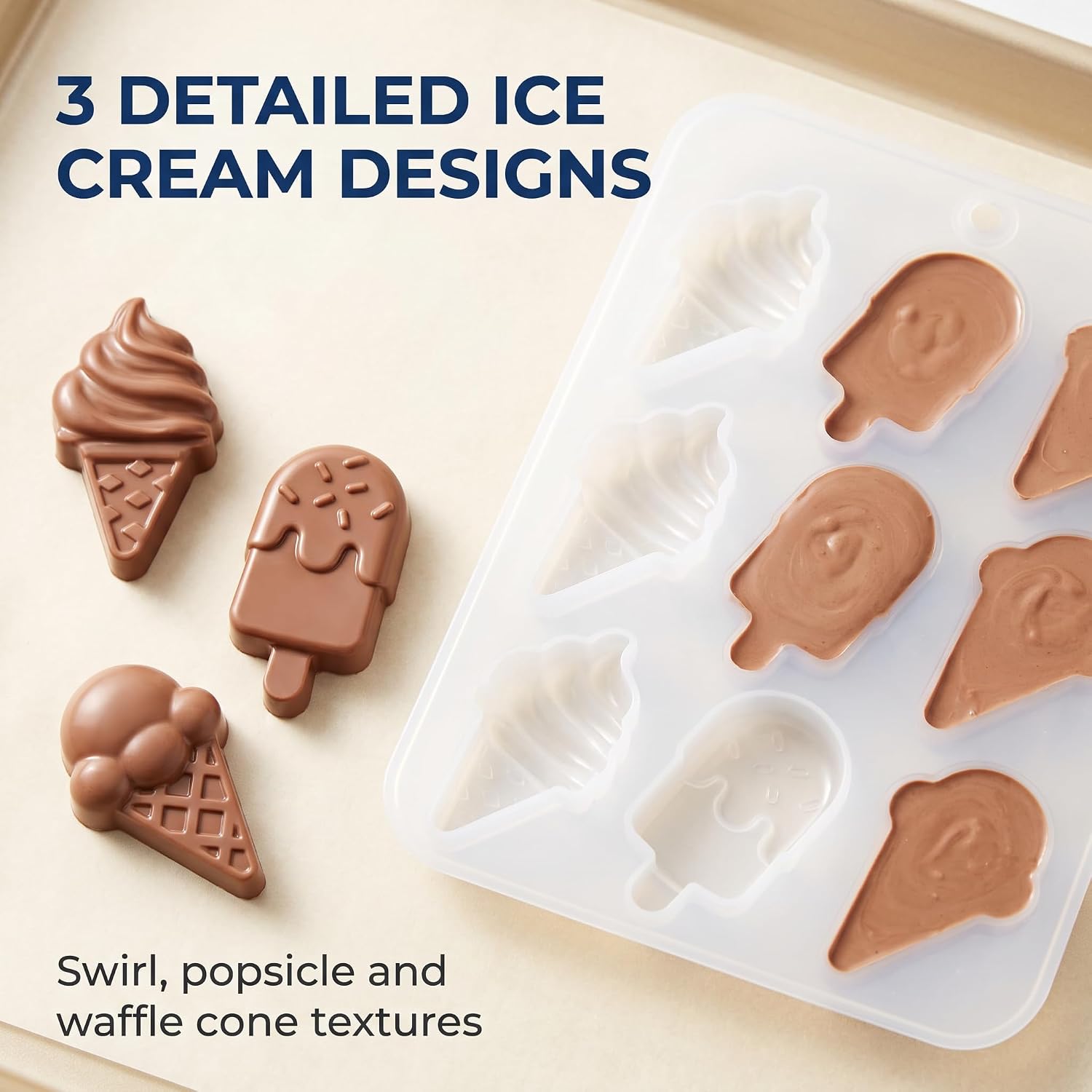 White Cake Mold, Ice Cream Popsicle Cute Food Keychain Pendant Silicone Resin Mold Jewelry Tools，Ice Pop Molds，Jewelry Boxes and Organizers，Jewelry Towers Specialty Tools & Gadgets