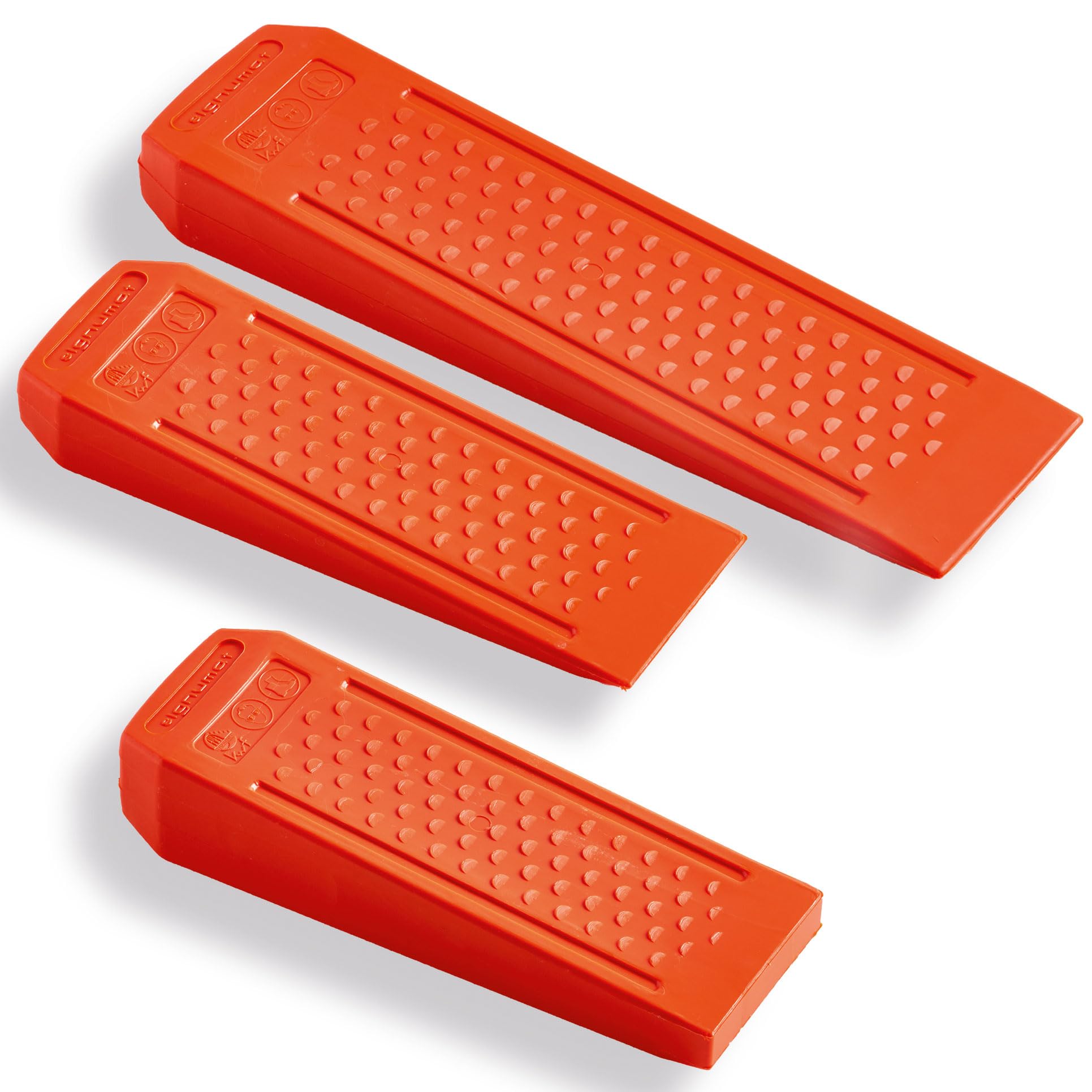 Latschbacher Premium Line Lot de 2 cales d'abattage et 1 cales de remplacement, en plastique, résistant aux chocs et au froid, certifié KWF