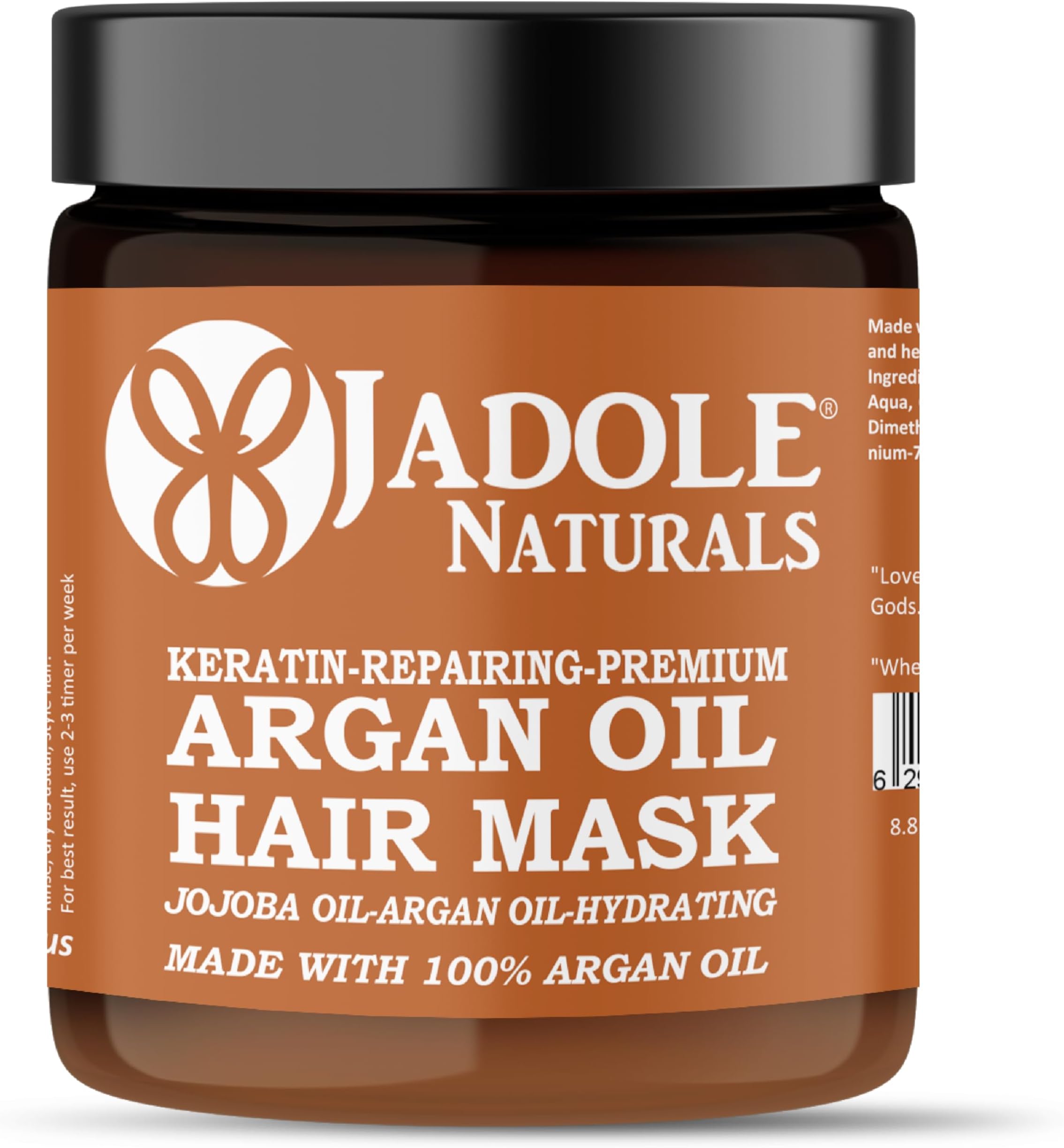 Hydrating Argan Oil Hair Mask 8.8OZ/250ml | Deep Conditioning for Smoothing, Repairing Dry & Damaged Hair, and Controlling Hair Fall | Intense Moisture and Nourishment Treatment
