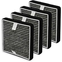 PUREBURG Replacement Filters Compatible with Febreze OdorGrab FHT150W Air Cleaner FRF105 T Filter, 4-Pack HEPA Activated Carbon Odor Reducer Air Clean