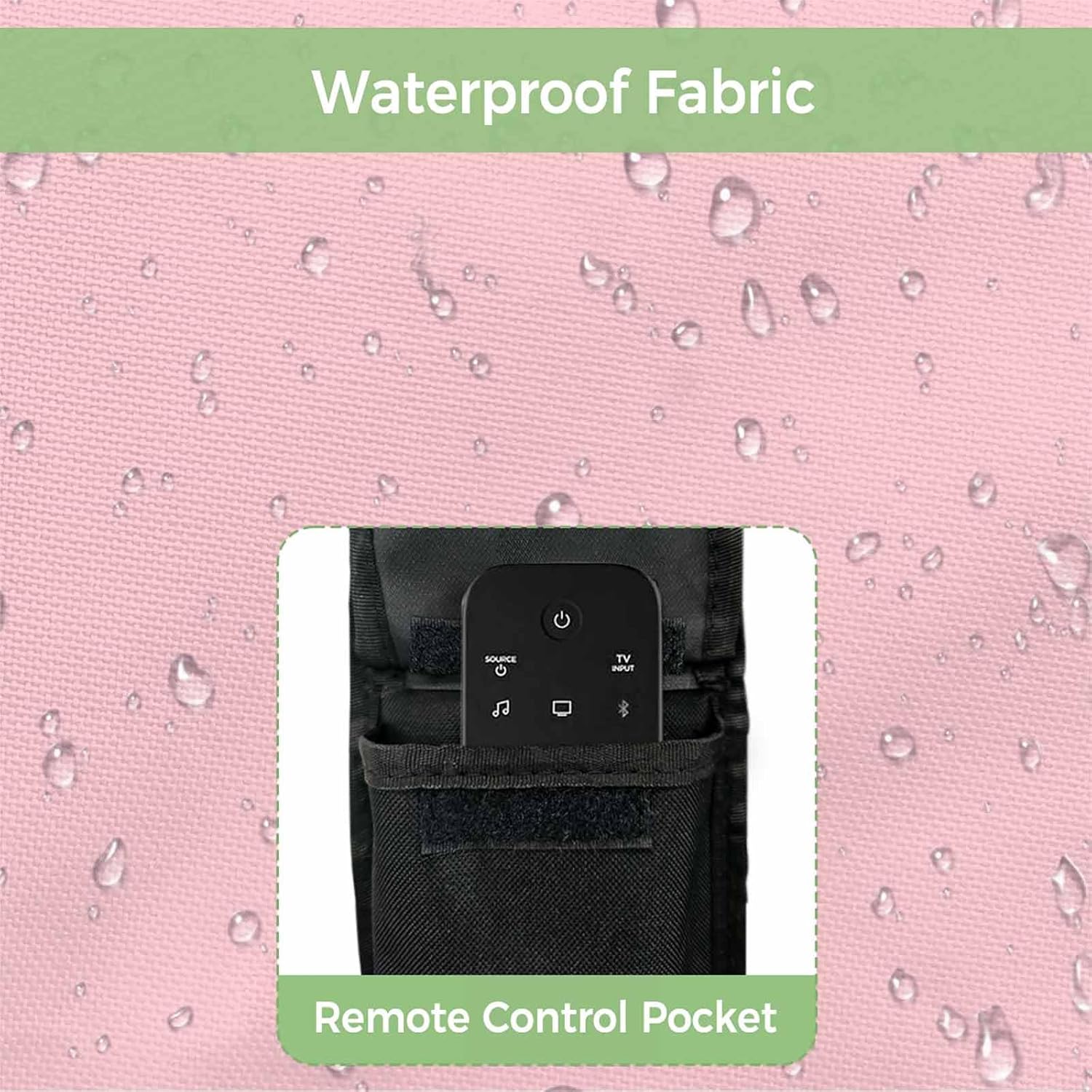 Outdoor TV Cover 65 Inch Pink TV Enclosure Solid Color Pink TV Covers for Outside TV Display Screen Protector with Remote Control Pocket Home Decor