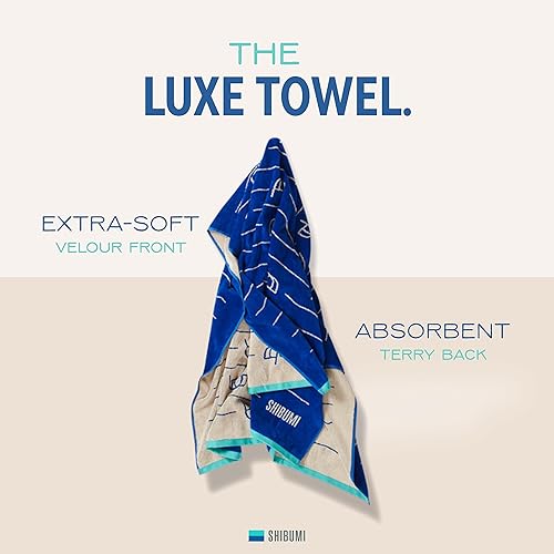Miniatura 2 de Shibumi - Toalla de lujo, días sombreados, 35 x 68 pulgadas, toalla de playa de gran tamaño y ligera, parte delantera de terciopelo extrasuave