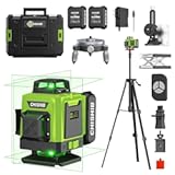 16 Lines Green Laser Level Kit -4x360° 4D Self-Leveling Cross Line Laser Level&comma; Rotary Base and Accessories for Construction&comma; Home Improvement and Picture Hanging&comma;Portable Hard Carry Case Included…