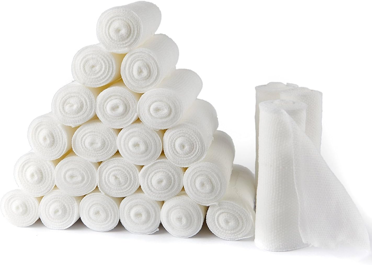 BodyHealt Stretch Gauze Bandage Roll, Non-Sterile4 Inch Length x 4 Yards (12 Pack)