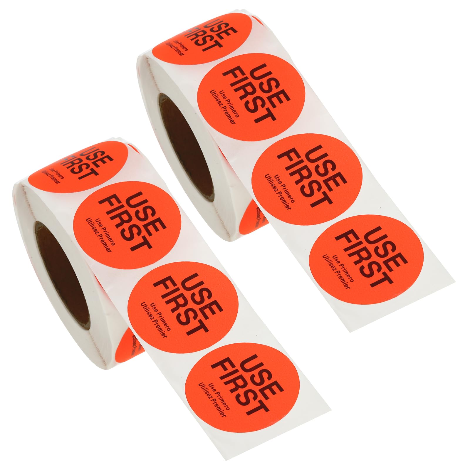 PATIKIL Use First Stickers 1.5 Inch, 1000 Pieces Food Service Inventory Control Labels for Restaurant Kitchen Warehouse, Fluorescence Red
