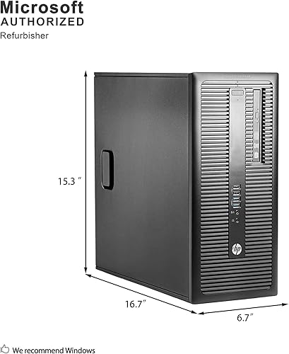 Miniatura 3 de HP EliteDesk 800 G2 Business Desktop Mini Tower, Intel Core i7 6700 3.4Ghz, 32 GB DDR4 RAM, disco duro SSD de 512 GB, Windows 10 Pro (renovado)
