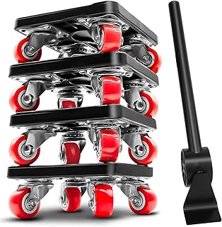 Furniture Mover with Wheels & Furniture Lifter Set, 330Lbs Heavy Duty Furniture Moving Dolly with 4 Wheels, 360° Rotation Wheels Furniture Dolly for Moving Heavy Furniture, Refrigerator, Sofa, Cabinet