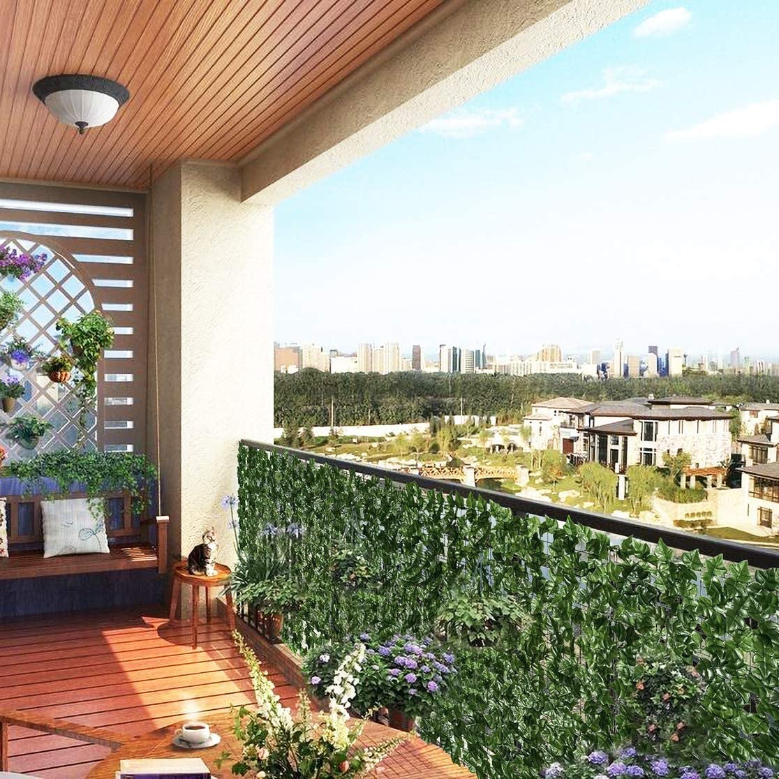 Siepe Artificiale Edera Finta 1x3 Mt - Frangivista Per Balcone E Giardino - Foto 3