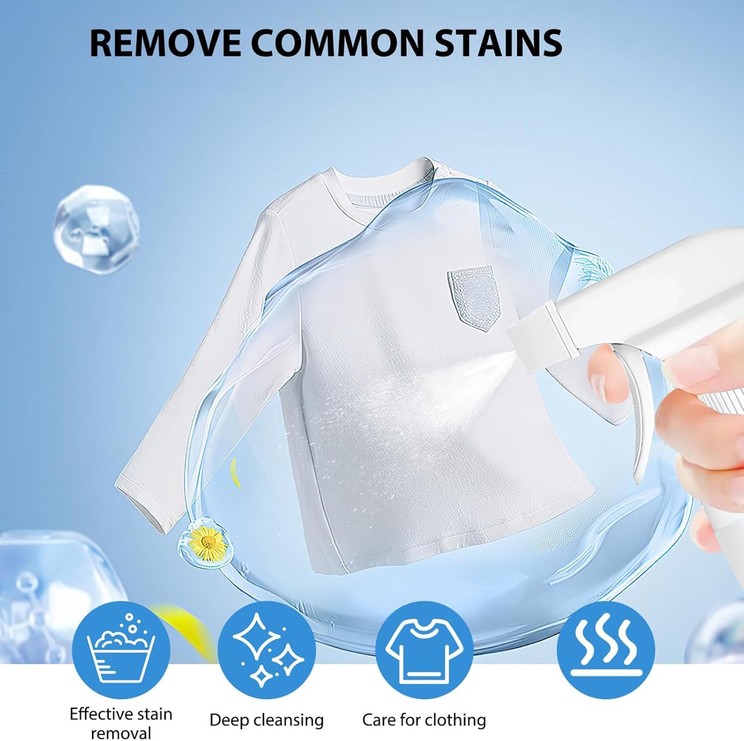 300ML Fly Cloth Cleanse Clothing Emulsifier,Non Ionic Emulsifier Clothing Cleaner,Powerful Stain Remover Clothes Dry Clean Spray,No Damage Fabric Spot (2pcs)