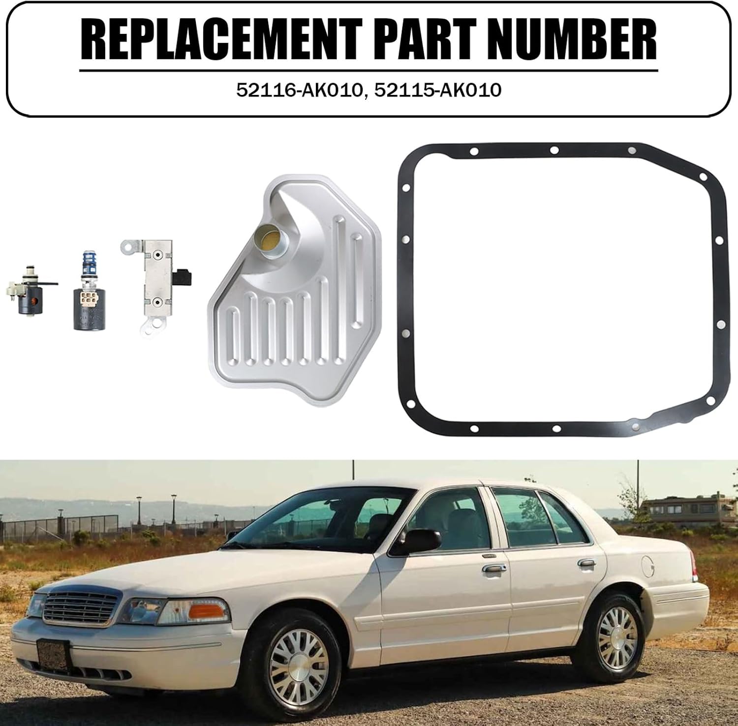 Filter Kit Solenoid Set 76919 For Ford 4R70W 4R75W 14 Bolt Pan Models 2005-2008 Transmission Shift Solenoid Assembly With 76420 46118 Replacement Parts