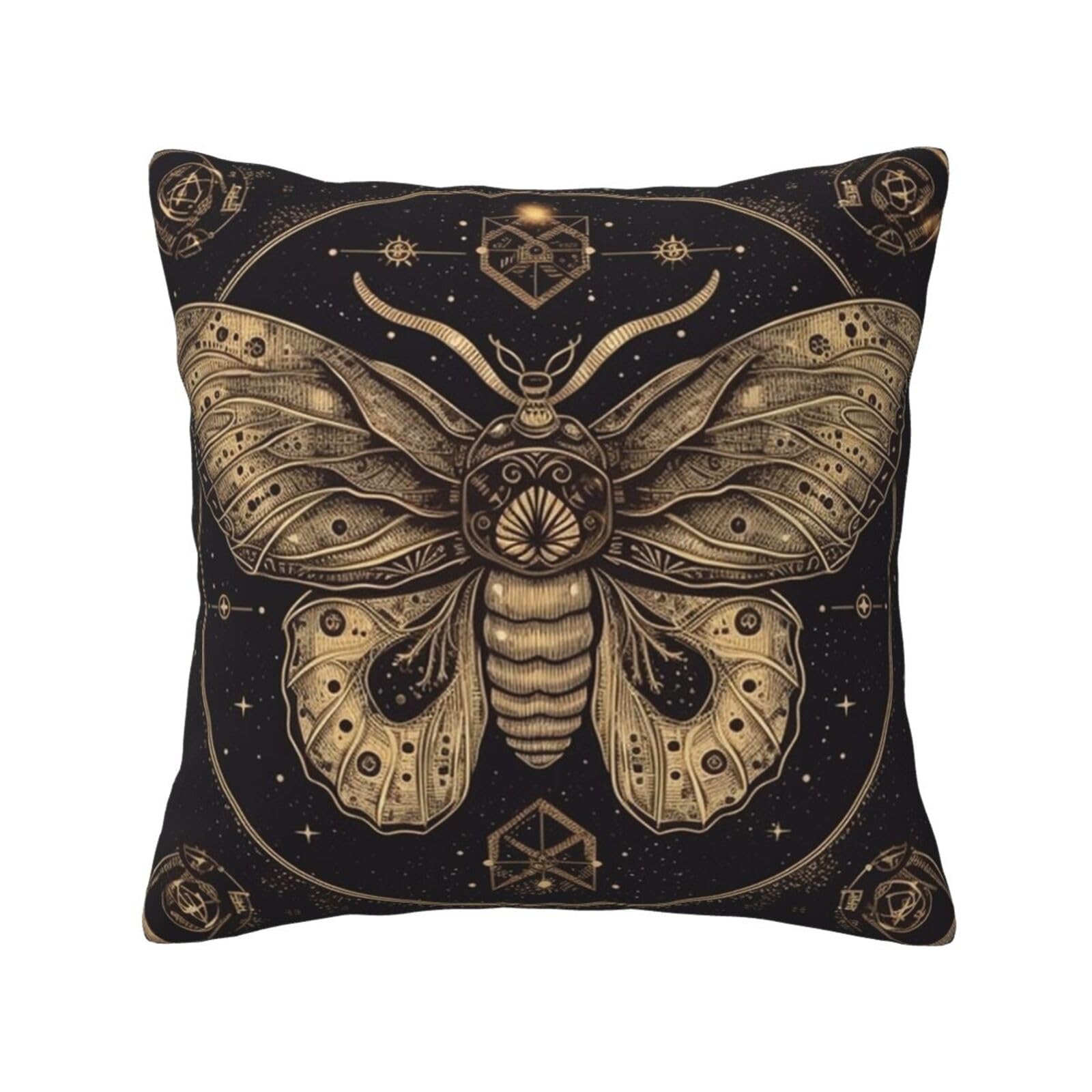 FodPand Moth Throw Pillow Covers 12"X12" Super Soft Cozy Pillows Case Morden Decorative Cushion Cover for Sofa Couch Bed Home Decor