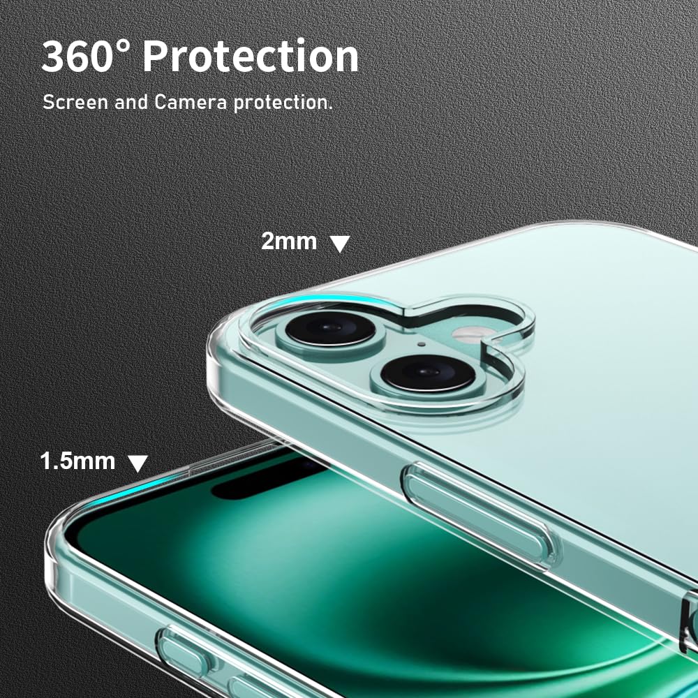 For IPhone 16 Pro Max Case, Clear Magnetic Compatible With Magsafe, Thin Slim Transparent Non Yellowing Hybrid Soft Silicone Bumper Hard Plastic Protective Cove - View #4