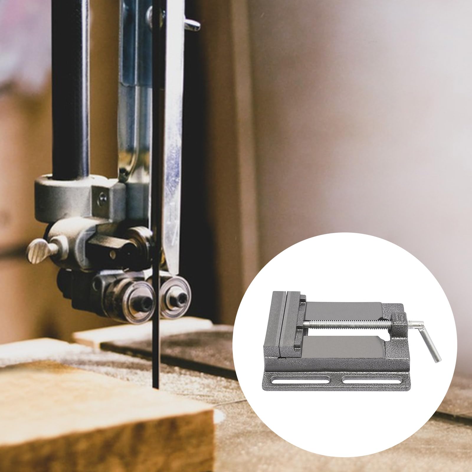 Schraubstock für Bohrmaschine,Maschinenschraubstock,Bohrmaschine Bohrschraubstock Standbohrmaschine Mechaniker Tischplatte Klemmpresse Verriegelung (Schwarz)
