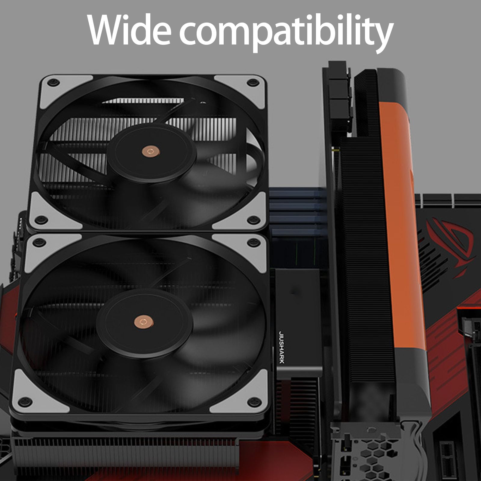 JF13K Top-Down CPU Chłodzenie powietrzem Miedziana podstawa 2 x 120 mm 7 Struktura rury cieplnej LGA1200 / AM4 / AM5 Radiator komputerowy