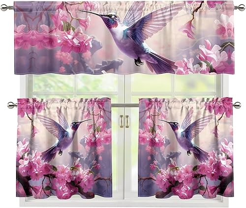 Miniatura 40 de Cortinas de Cocina con Patrón de Gallo Juego de 3 Piezas Elegante Juego de Cortinas de Cocina y Cenefas Elegante Juego de Cortinas de Sombra para