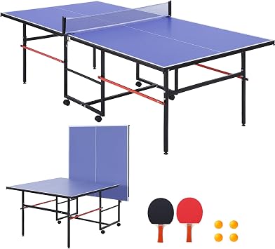 Garvee 8 ft Portable Ping Pong Table,Professional Outdoor Game for Adults