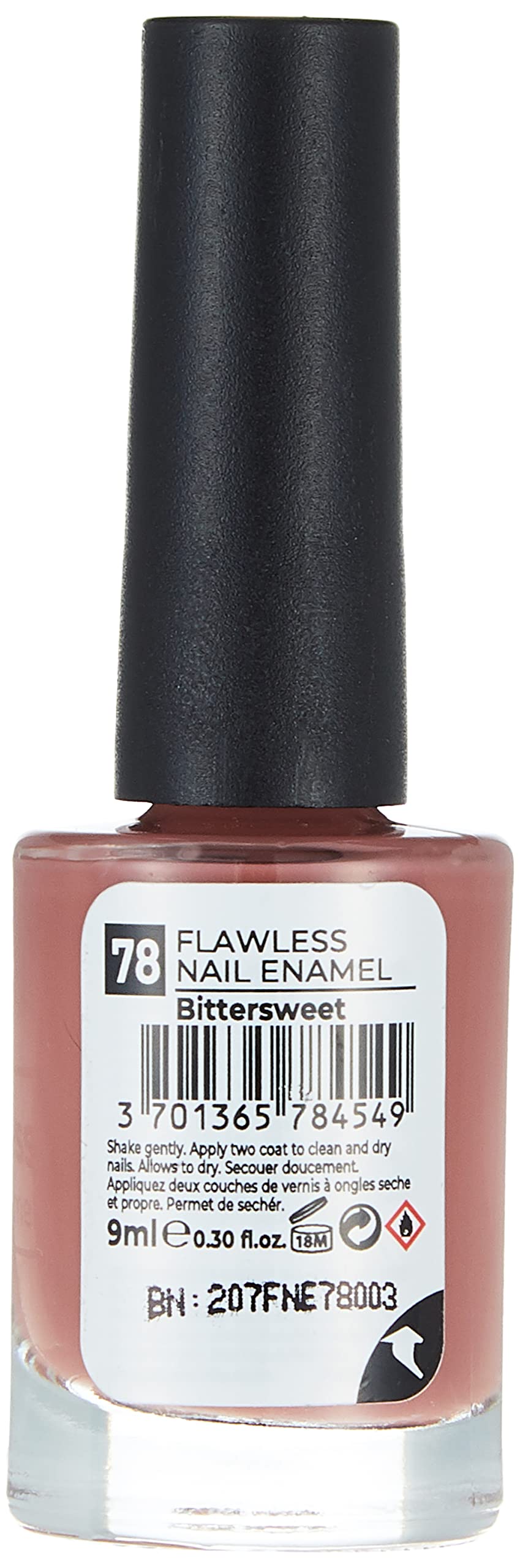 Note Nail Flawless Oje 78 Bittersweet, Pembe (2 paketi)