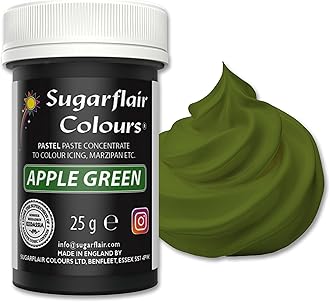 Sugarflair Food Colouring Paste Apple Green, Pastel Highly Concentrated Food Colouring for Buttercream, Sugar Paste, Royal Icing, Cake Decorations and More! Vibrant Colour Food Dye! - 25g