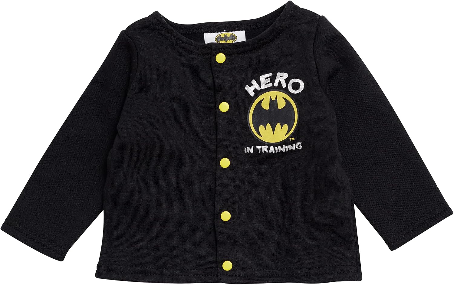 BATMAN Baby Boys Outfit with Snap Shirt and Baby Footed Pants Baby Clothes - Baby Outfit