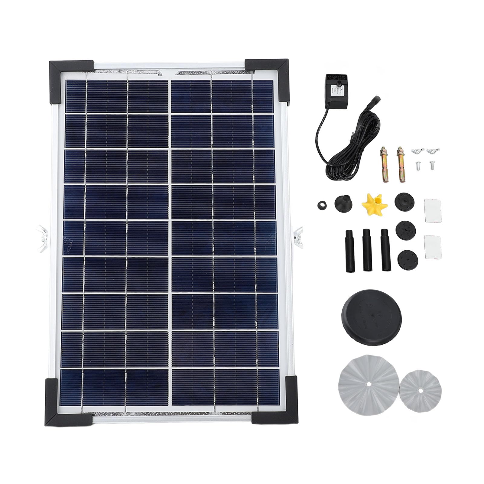 Kit Solare Pompa Fontana Multiuso Durevole per Vasca per Uccelli, Giardino, Cortile, Piscina per Pesci