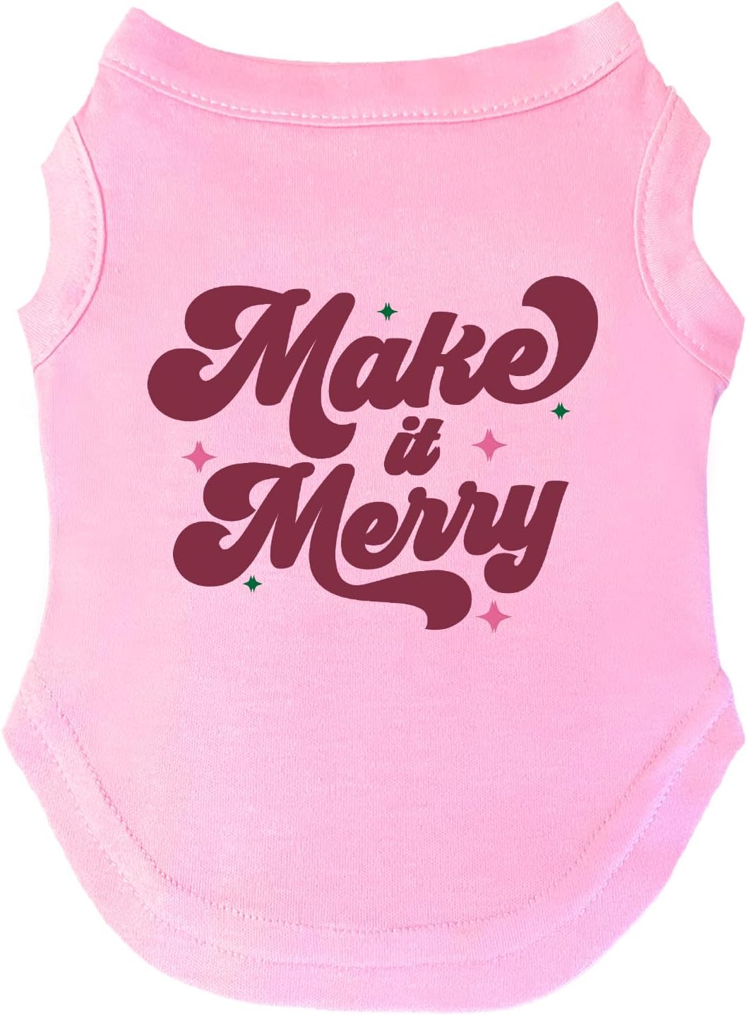 Make It Merry Dog Hoodie | Fleece Lined |Leash Hole| Christmas | Merry & Bright | Holiday | Winter | Gift|Cream, X-Small 1497
