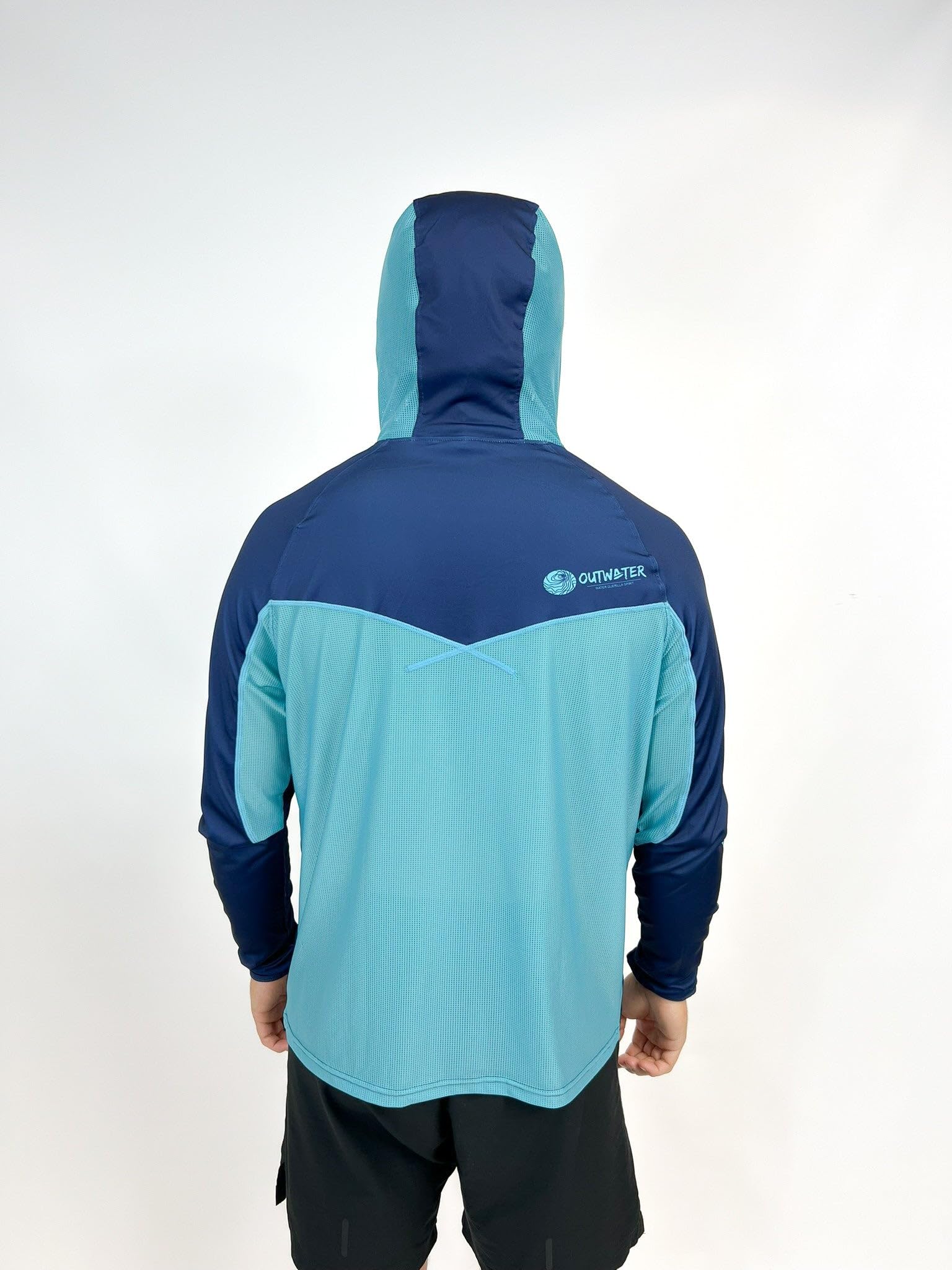 OUTWATER Guerilla – Camiseta de pesca para hombre, protección solar, antirrayos UV con capucha UPF50+ | Pesca, Kayak, Paddle, Outdoor