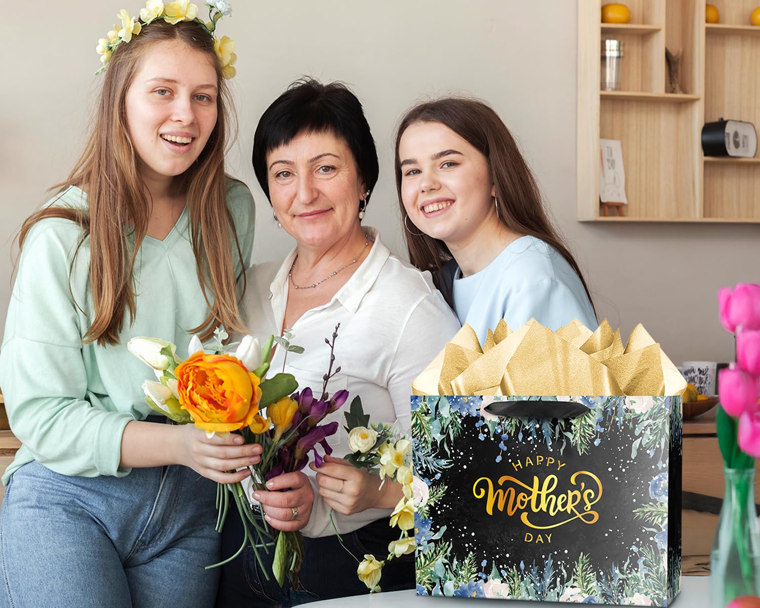 Confezione regalo per la festa della mamma, set con 4 tazze isolate
