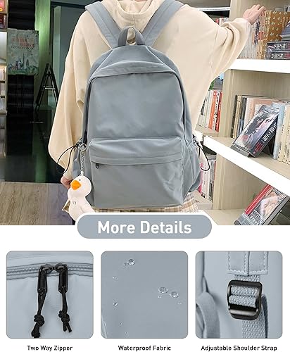 Miniatura 4 de Mochila para escuela, mochila de escuela secundaria para adolescentes, niñas y niños, Azul, Mochilas Daypack