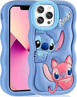جراب حماية سيليكون بتصميم حيوان لطيف بنمط كرتوني ثلاثي الأبعاد متوافق مع آيفون 13 برو ماكس مضاد للسقوط ايفون من نيكست ستور تصميم 8 أزرق