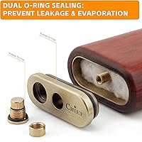 Vista 3 de Rosewood Wooden Case Antique Type Soft Flame Rocker Arm Petrol Kerosene Lighter