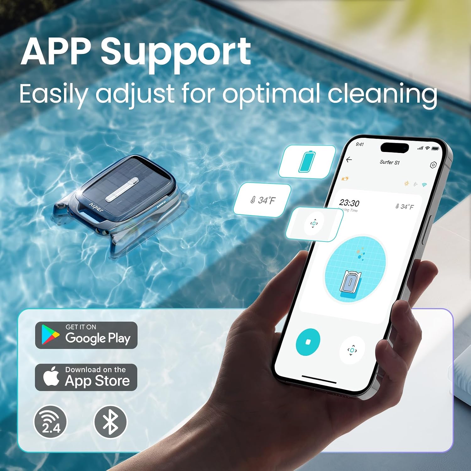 Aiper Surfer S1 Solar Pool Skimmer Robot
